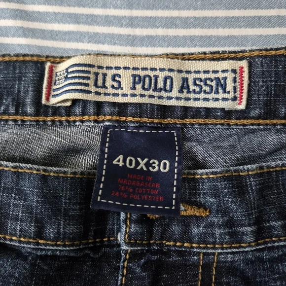 Mens U.S. Polo Assn Authentic Baggy Jeans Dark Wash‎ Denim 40x30 New with Tags - Picture 3 of 8